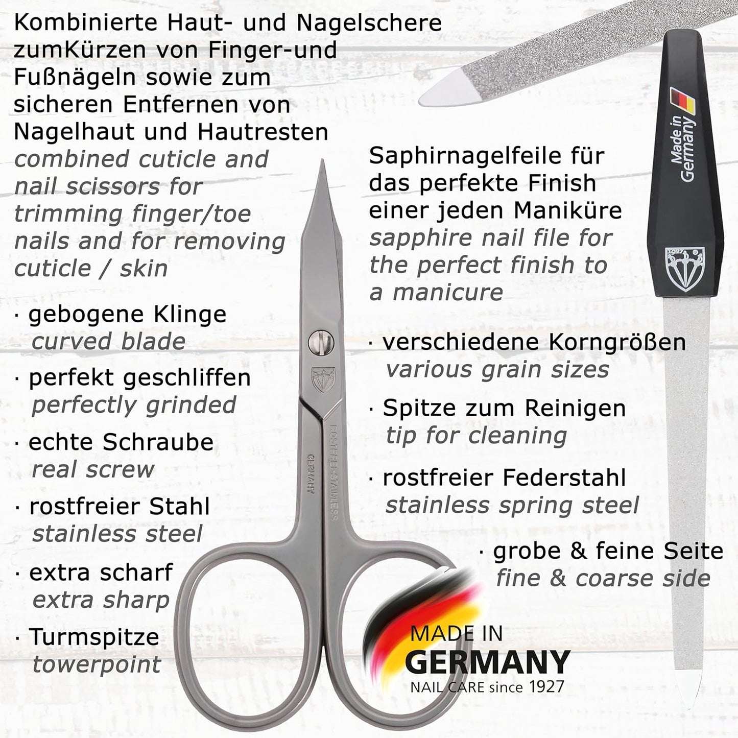 3 Swords Germany – MEN's kit - manicure pedicure beard ear ALL IN ONE - stainless steel tools