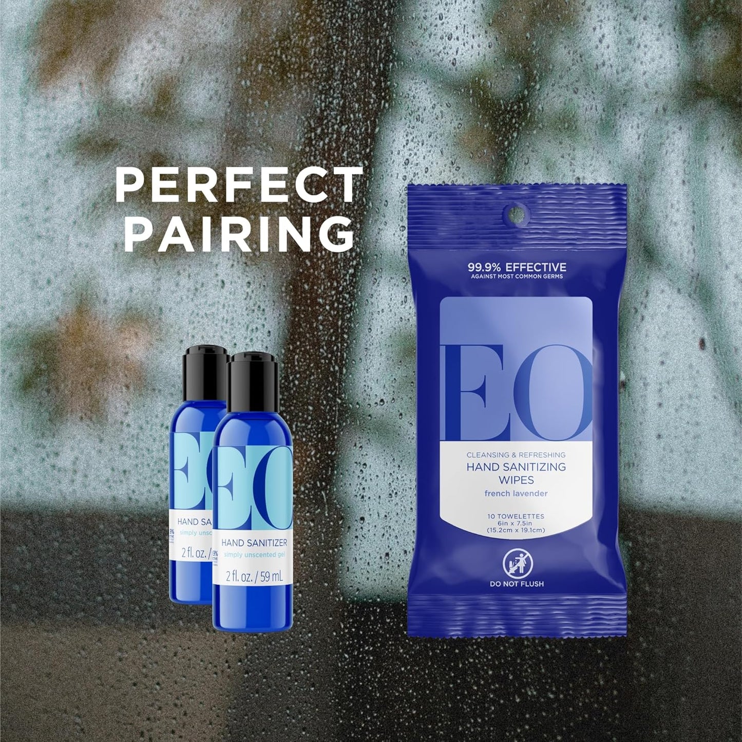 EO Hand Sanitizer, 2 Ounce (Pack of 6), Unscented, Travel size