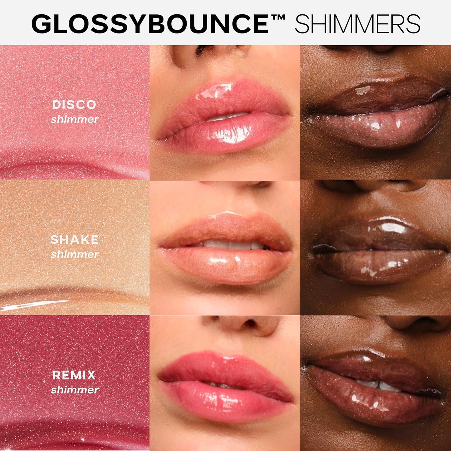 Saie Glossybounce - Hydrating Lip Gloss and Tinted Lip Oil Hybrid with Hyaluronic Acid & Jojoba Oil for Non-Sticky, Ultra-Shiny, Plump & Soft Lips - Everyday Makeup Essential - Disco (.17 oz)