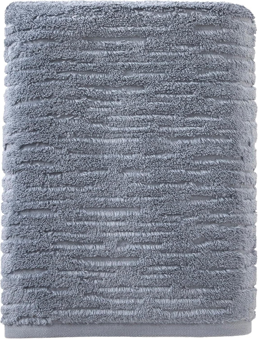 SKL Home CloudSoft Cotton Luxury Bath Towel, Smoke Blue