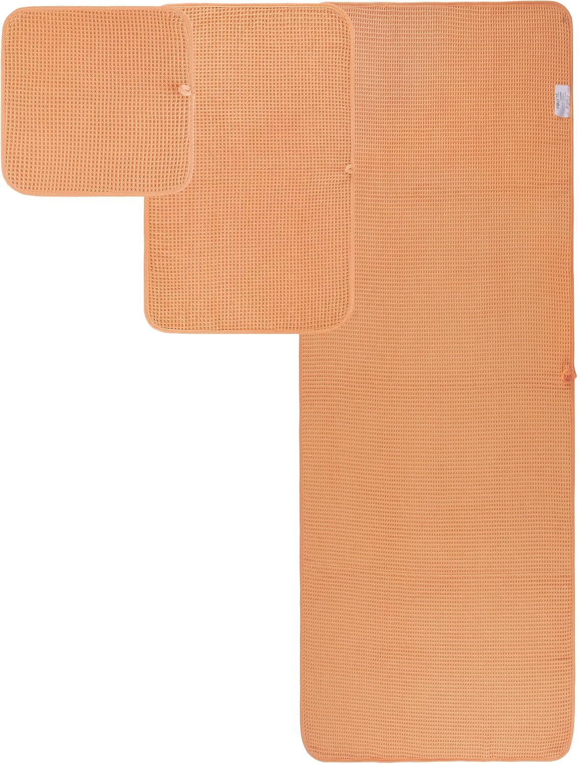 POLYTE Oversize, 60 x 30 in., Quick Dry Lint Free Microfiber Bath Towel Set, 6 Piece (Waffle Weave)