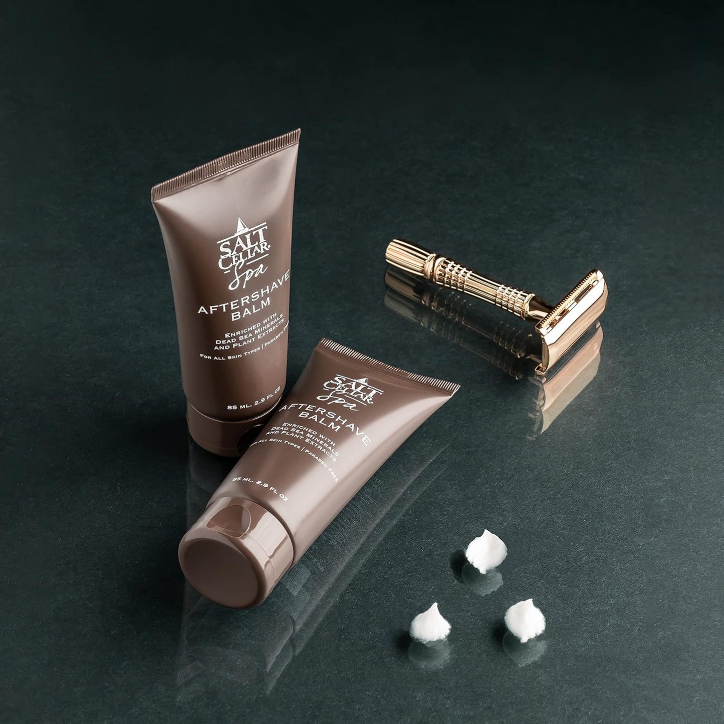 Salt Cellar Dead Sea Aftershave Balm – All Natural Men’s After Shave Balm Enriched with Dead Sea Minerals – Soothes Razor Burns and Leaves Skin Smooth, Supple and Well Protected – Paraben Free