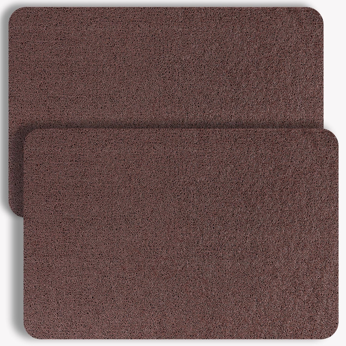 Non-Slip Bathtub Mat, 2 Pack Anti Slip Shower Mat, Fast Drying Bathtub Mats, Foot Scrubber Mat, Anti Slip Mat for Tub, Floor, Bathroom, Kitchen, Home, Hotel (Brown 24"×16"+24"×16")