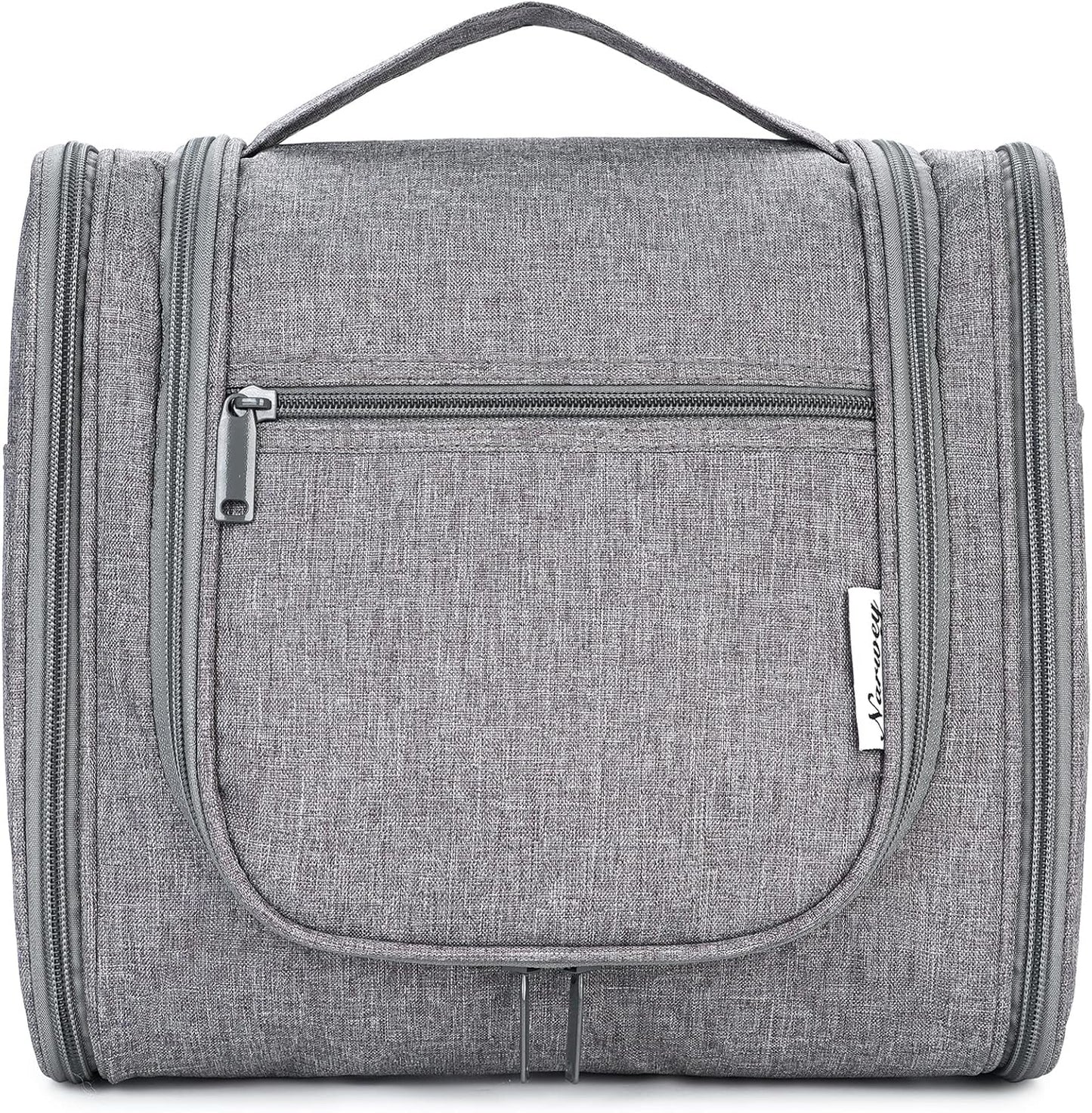 Narwey Hanging Toiletry Bag for Women Travel Makeup Bag Organizer Toiletries Bag Men for Cosmetics Essentials Accessories (Large, Grey)