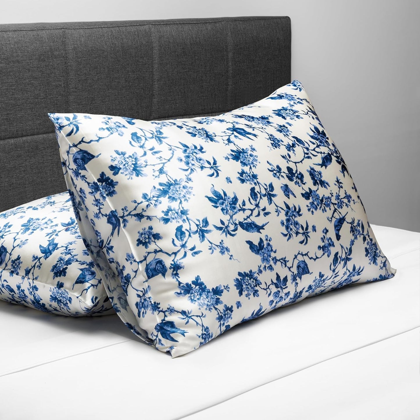 Fishers Finery 25mm 100% Pure Mulberry Silk Pillowcase (Tea Cup Print, Standard)