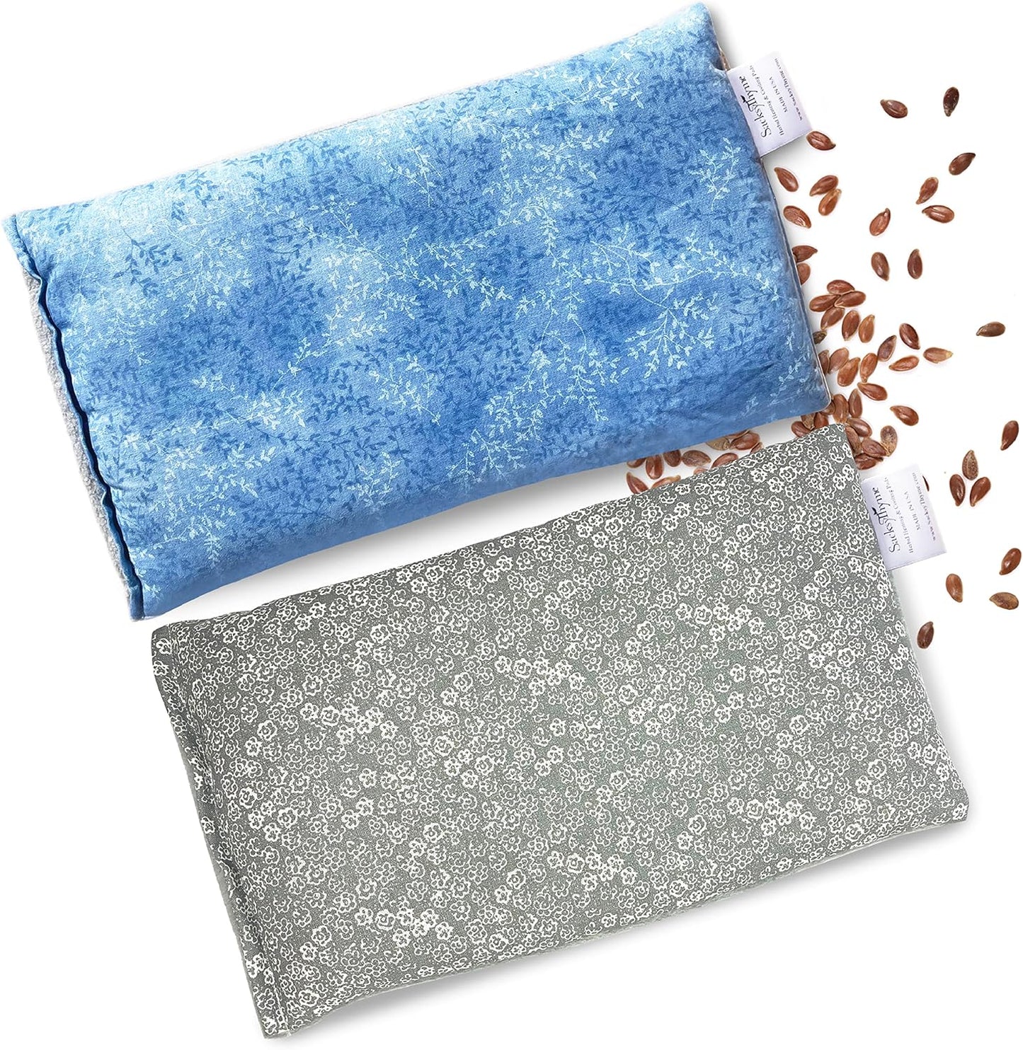 SacksyThyme Microwave Heating Pad for Back, Neck, Menstrual Cramps, Shoulders, Leg Pain Relief - Hot Moist Microwavable Therapy Pack - Flaxseed Hot & Cold Pad Made in USA (Size: 12 x 7) Lavender