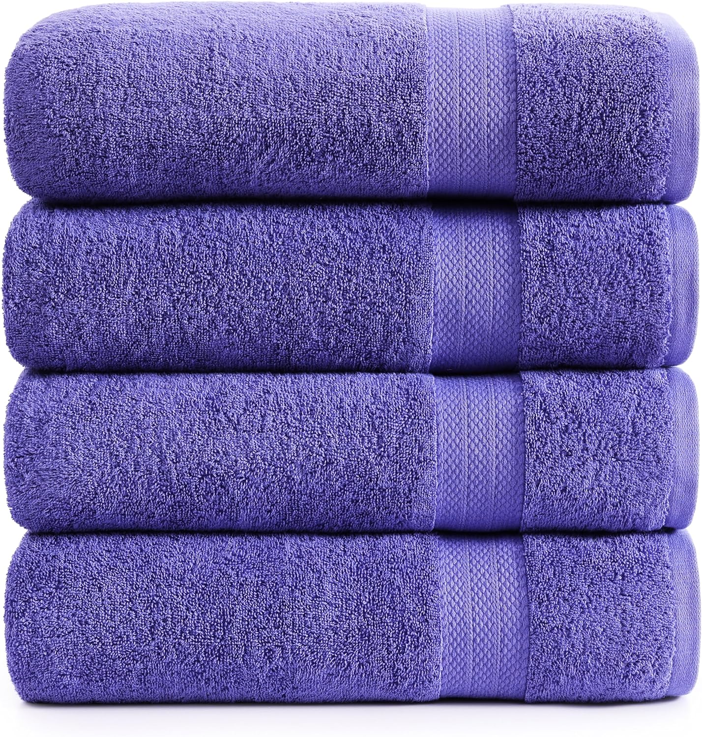 LANE LINEN 100% Cotton Bath Towels Set of 4 (28"x54") - Ring Spun Mercerized Cotton Bathroom Towel Set - Quick Dry, Soft & Absorbent Large Bath Towels - Holds Well After Multiple Washes - Blue Irish