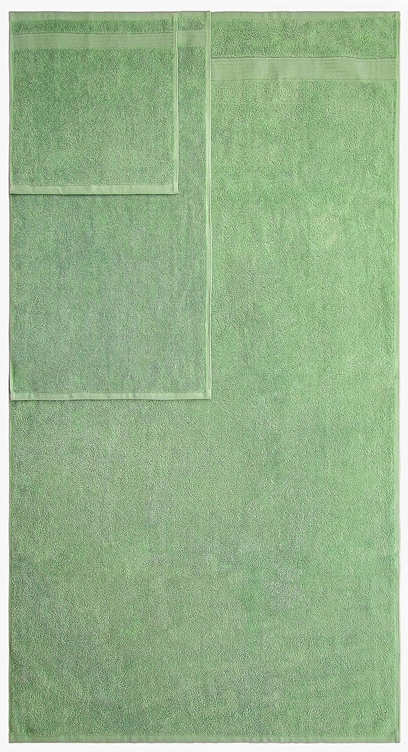 American Veteran Towel, 6 Piece Towel Set for Bathroom, 100% Cotton Turkish Bathroom Towels, 2 Bath Towels 2 Hand Towels 2 Washcloths, Sage Green